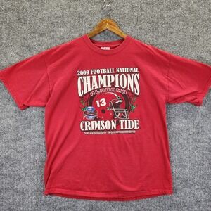 Alabama T-Shirt Men's XL Red 2009 Football National ChampionsCrimson Tide